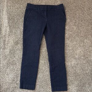 LOFT Navy Pinstripe Skinny Pants